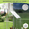 Metal Walk In Chicken Run Galvanized Poultry Hen Cage Coop w/ Cover 3 x 1 x 1.5m