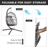 Hanging Swing Chair Outdoor Swing Garden Patio Hanging Wicker Hammock Pod Chair