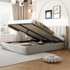 Super King Bed 180x200cm w/ LED Lighting, Hydraulic Storage & USB Charging, Grey