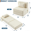 4-in-1 Folding Sofa Bed Convertible Lazy Floor Couch Futon Mattress Single Guest