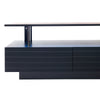 Coffee Table with Storage Rectangle LED Modern Wooden Rectangle Tea Table Black