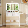 Dressing Table With Large Mirror & Size Folding Board Makeup Desk Vanity Ifnymi