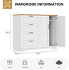 110cm Wooden Dresser with Storage Closet, Bathroom Cabinet for Bedroom