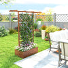 Wooden Trellis Planter Raised Garden Bed for Climbing Plants Refurbished