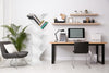 Book Shelf Free-Standing Modern Wood Criss Cross 8-Tier Display Tree Gloss White