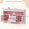 Wooden Children Bookshelf Storage Chest w/ Open Shelf
