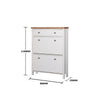 Shoe Rack Storage Cabinet Wooden Stand Cupboard Unit 3 Drawer Organiser White
