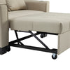 2 SEATER SOFA FABRIC LOVESEAT SOFA CONVERTIBLE PULL OUT SOFA BED GUEST BED BEIGE