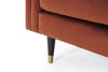 SWYFT MODEL X02 3 SEATER SOFA BRICK WITH STYLISH COPPER FEET