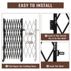 Double Folding Security Gate Folding Door Gate 122"W x 61"H Scissor Gate