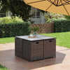RATTAN GARDEN FURNITURE CUBE SET CHAIRS TABLE OUTDOOR PATIO RATTAN 8 SEATER