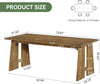 70.87 Inch Modern Rectangle Dining Table Solid Wood Kitchen Table for 6-8 People