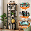 4-Tier Rotating Bookshelf, Bookshelf Tower, Freestanding Book Storage Rack