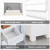 White Slimline Bathroom Tallboy Free Standing Cabinet Tall Storage Zqntiypk
