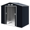 7 x 4ft Garden Shed Storage with Foundation Kit and Vents, Dark Grey