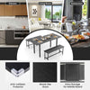 Modern Folding Table 3 Pcs Dining Table Set Extendable Kitchen Table for 4-6