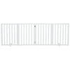 4 Panels Folding Pet Gate Freestanding Wooden Dog Fence Safety Barrier Divider
