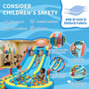 8 in1 Inflatable Bouncy Castl Kids Water Bounce House w/ Slide For 3-10 Years.