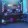 Home Office Computer Desk with Reversible Adjustable Storage Shelves