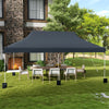 3m x 6m Pop Up Gazebo Waterproof Marquee Gazebo Canopy Tent Black