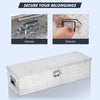 Truck Pickup Bed Aluminum Black Tool Box Trailer Storage w/ Lock Key