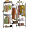 Heavy Duty Rack with Adjustable Shelves, Hanging Rods & Hooks - Portable Closet