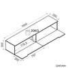 160cm High Gloss White Floating TV Stand Unit Cabinet Wall Mounted Storage Door
