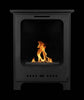 Koza Freestanding Biofireplace – Black Matte with Glass, Indoor - Garden - Patio