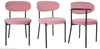 2 Velvet Dining Chairs Velvet Seat Chairs Plush velvet seat and backrest