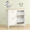 4 Drawer Shoe Cabinet with Flip Doors for Hallway, Entryway, White