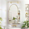 Arched Bathroom Mirror Cabinet Wall Mounted with Storage Modern Mirror Cupboard