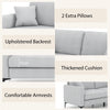 Home Sofa Modern Loveseat 2 Seater Couch Upholstered Sofa with Armrest & Pillows