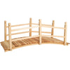 Garden Pond Water Bridge Wooden Stream Outdoor Feature Low Rail 140cm new
