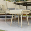 8 Seater Beige Garden Corner Sofa Set with Rope Effect with Matching Dini FTR212