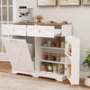 Tilt Out Trash Can Cabinet with Outlets and 2 Drawers