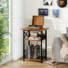Record Player Stand 3 Tier Side Table Vinyl Record Storage up to 100 Albums End