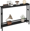 39" Slim 2-Tier Console Table w/ Adjustable Shelf Narrow Sofa Table Small Spaces