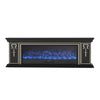 Electric Fireplace With 70in TV Stand Unit Cabinet Fire Logs Heater Flame 10 LED