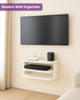 Media Shelf Floating Wall Mount Sky Box Game Console TV DVD Player White Shelve