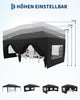 3x6m Heavy Duty Gazebo Marquee Canopy Outdoor Garden Party Wedding Tent Black