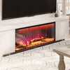 Electric 3 Sided Media Fire 40-100in Wall Insert LED Flames Fireplace Panoramic