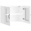 Kitchen Wall Cabinet with Glass Door Lucca White Engineered Wood