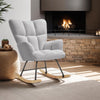 Relax Rocking Chair Armchair Nursery Nursing Seat Wooden Runners Thick Padding