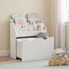 Kids Bookshelf Toy Organiser with Storage Drawer Mobile Children Bookcase White