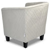 Tub Arm Chair Velvet Grey Luxury Statement Rivet Comfy Accent Armchair