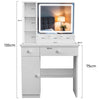 Set Table Led Lights With Vanity Makeup Stool Table Dressing Desk Mirror