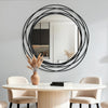 Modern 80cm Round Wall Mirror Decoration Metal Orbital Wall Art for Bedroom Home