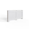 Geometric Pattern Large MDF Stylish Functional White Radiator Cover