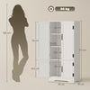 Accent Floor Storage Cabinet Kitchen Cupboard with 2 Large Doors