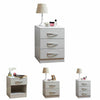1 2 3 Drawer Bedside Cabinet Chest Wood High Gloss Bedroom Unit White